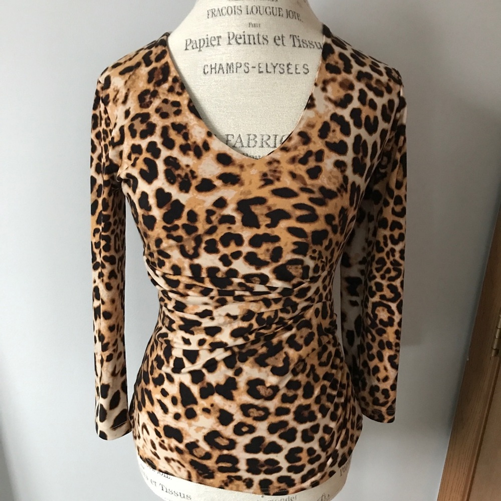 Anne Klein Leopard Print Ruched